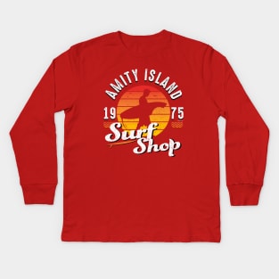 Amity Island Surf Shop (Universal © UCS LLC) Kids Long Sleeve T-Shirt